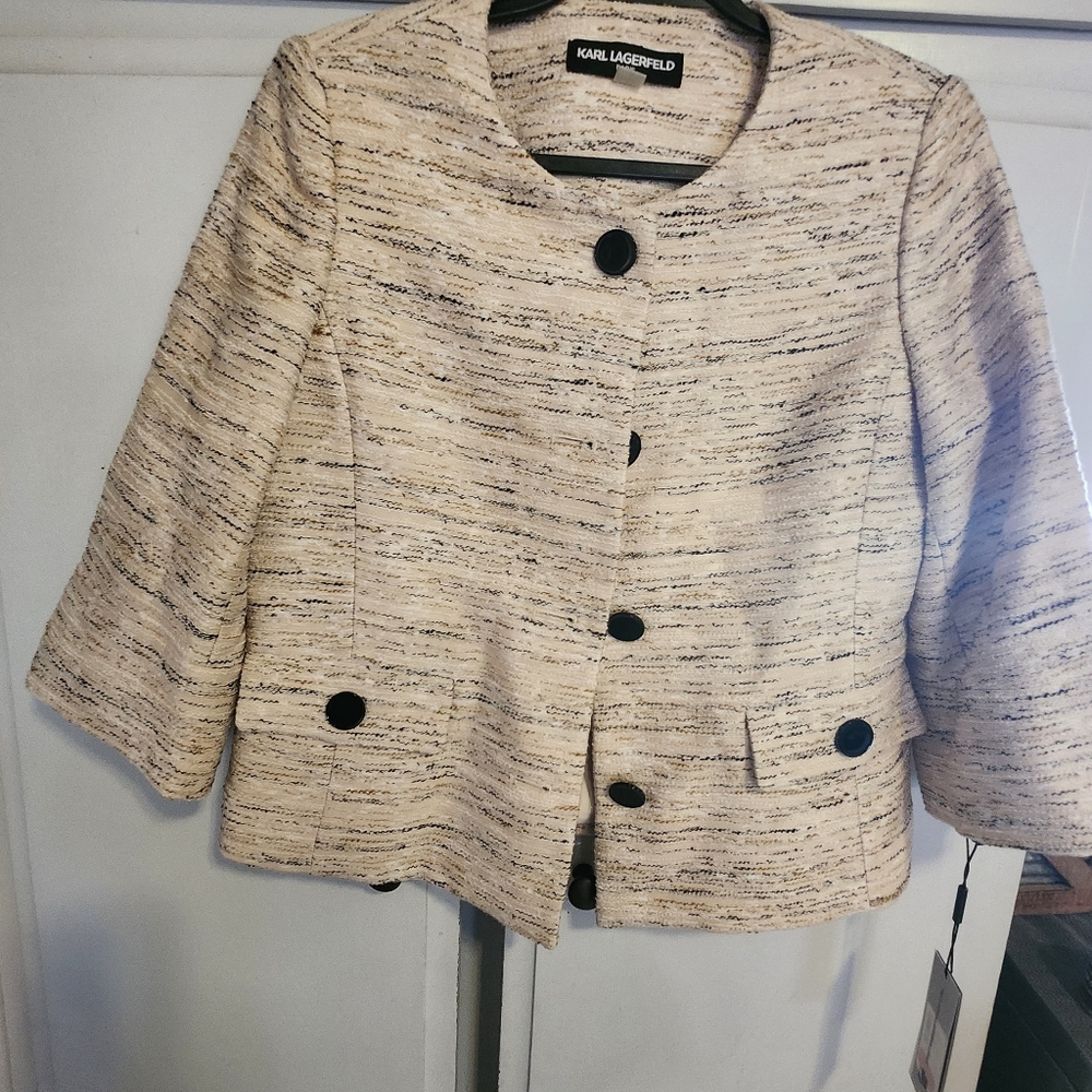 NWT Karl Lagerfeld Tweed Jacket
